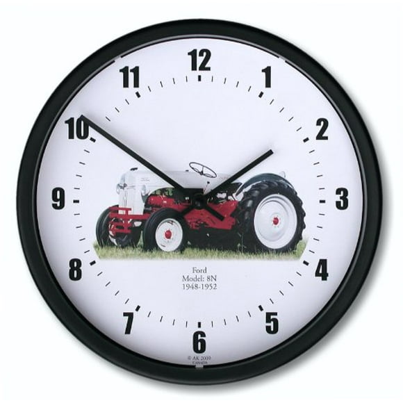 New Coca Cola FORD Tractor Wall Clock 10" Round DAVE BARNHOUSE Farm Shop Talk